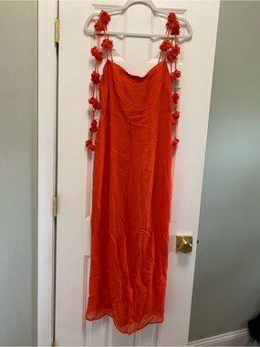 J.Crew Collection Rosette strap in chiffon